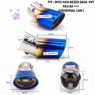 UNIVERSAL MINI EXHAUST TAIL PIPE RAINBOW  CURVE //PIPE MUFFLER TIP MYVI AXIA BEZZA SAGA VVT KELISA T