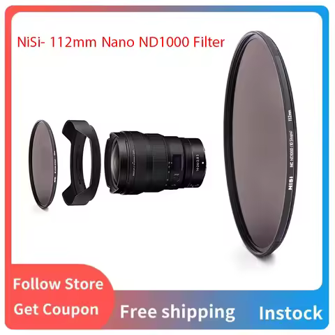 NiSi- 112mm Nano ND1000 Filter for Nikon 14-24mm f/2.8 S – 10-Stop Neutral Density Lens Filter