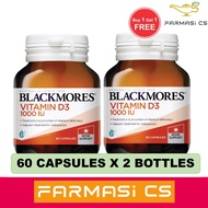[ BUY1 FREE 1 ] BLACKMORES Vitamin D3 1000iu 60 capsules EXP:09/2024 [ Vitamin D bones teeth ]