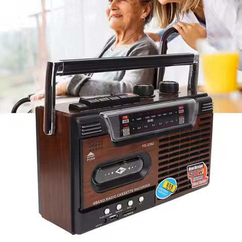 Cassette Player Strong Simple Buttons Cassette Player AM FM Radio Support Storage Card Noiseless Por