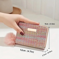 Mini Modern Wallet With Zipper Closure And ID Card Slot Causal Design Coin Purse(11.94cmx 8.89cm)