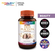 Holistic Way Premium Deer Placenta Fresh 9,000mg, with Grape Seed Extract and Grape Seed Oil (60 Softgels)