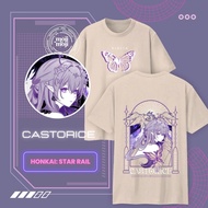 HONKAI STAR RAIL Castorice Shirt HSR Castorice Tshirt Honkai Merch in Black / Lilac / Khaki
