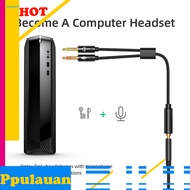  Headphone Splitter 2 in 1 High Fidelity Lossless Nylon-Braided Dual 35mm Male Microphone Audio to 35mm Female Adapter Cable Computer Accessories