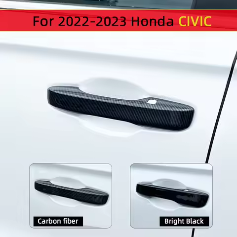 4PCS Door Handle Covers Trims For 2022 2023 Honda Civic 11th Gen Accessories For 2024 CRV C-RV Accor