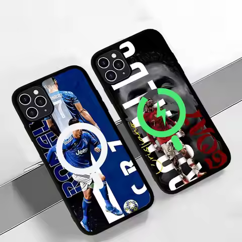 FOOTBALL Cr7 R-Ronaldoes Phone Case Magsafe Magnetic Wireless For IPhone 16 15 14 13 12 11 17 Pro Ma