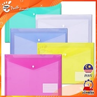 SSD A4 Clear Paper File Folder (with ID Label pocket) Stationery School Office Case PP 6 colors