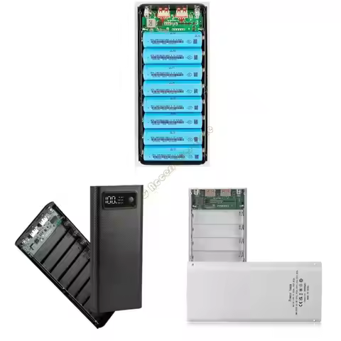 High Capacity 8 Slot 18650 Power Banks Enclosure High Capacity Battery Pack Easy to Use for Quick Ch