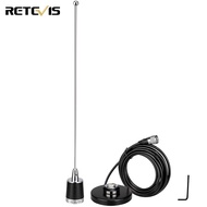 เสาอากาศรถยนต์ Retevis MR200 NMO Dual Band VHF UHF 144 / 430MHz เสาอากาศแม่เหล็กพร้อมฐานเสาอากาศแบบต