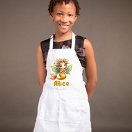 Personalised Apron Child's Cartoon Mermaid Custom Name Apron Birthday Gift Baking Apron Toddler Apro