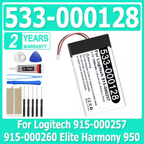 New Battery 3.7V 1500mAh 533-000128 CP-SP950 For Logitech 915-000257 915-000260 Elite Harmony 950 Ba