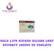 GoldLife Ginkgo Biloba Leaf Extract 120mg (30 tablets)