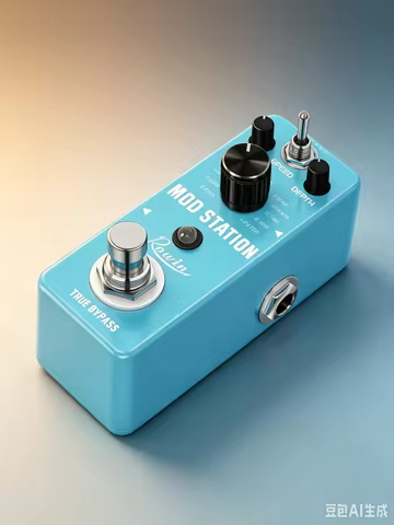 Rowin LEF-3808 Mod Station 11-in-1 Modulation Pedal, Chorus Flanger Vibe Phaser Tremolo Filter True 