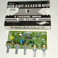 Kit Equalizer 5 channel mono potensio putar
