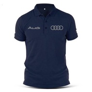 HEBAT HD PRINTING AUDI AUTO MOTOR DESIGN 200GSM PREMIUM COTTON POLO SHIRT [CODE05]