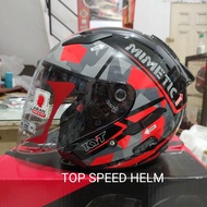 Helm Kyt galaxy motif seri 4 hitam merah