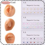 LIKE 12pcs/Card Magnet Earring Hot Fake Piercings Magnetic Nose Ring