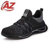 Amazing Mall 06 Men Safety Shoes comfortable and lightweight safety protection work shoes Black Size
