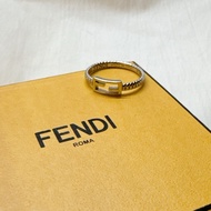 二手正品Fendi芬迪Baguette銀色FF戒指 fendi戒指 fendi銀戒 fendi配件