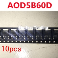 10pcs D5B60D AOD5B60D TO-252 600V 10A,guaranteed quality