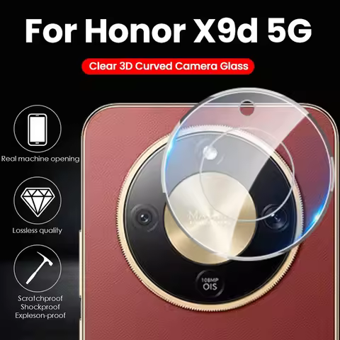 HonorX9d Case Clear 3D Curved Tempered Glass Camera Protector For Honor X9d 5G HD Rear Lens Cap Hona