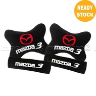 accessories seat backrest variations Car Pillows 2in1 Mazda 3 Black Embroidery Red