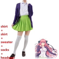 Tinh túy quintuplets Nino Nakano cosplay trang phục đi toubun không hanayome đồng phục học sinh tổng