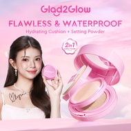 Glad2Glow Perfect Pair Cushion Powder Foundation Hydrating Cushion+Powder Matte High Coverage Oil Co