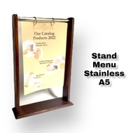 Stainless Steel Menu Stand A5 Size Menu Stand Table Number Display Stand Menu Table Tend Menu Hang A