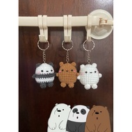 We Bare Bears Wool Keychain We Are Simple Bears