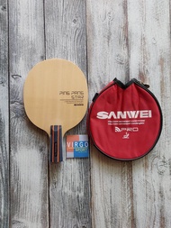 Sanwei Pingpang star CS carbon penhold+BONUS COVER kayu blade bet pingpong