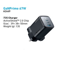 Anker GaN Prime PD 67W USB C Charger 2C1A Wall Charger Fast Charger for MacBook Pro/Air iPad Pro i