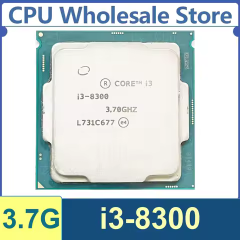 Intel Core I3-8300 4 Core 4 Thread 3.7GHz 62W 8MB Cache 14nm Coffee Lake-S DDR4-2400 MHz SR3X7 LGA11
