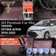 Top Carpet TOYOTA ESTIMA ACR50 ( 2016 - 2020 ) 6D PU Leather Car Carpet VIP Car Mat Floor Mat Alas K