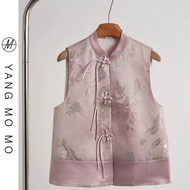 【Fast shipping】 马甲  vest woman Pink Ancient Rhyme Chinese Style Chinese Style Vest Women's Clothes B