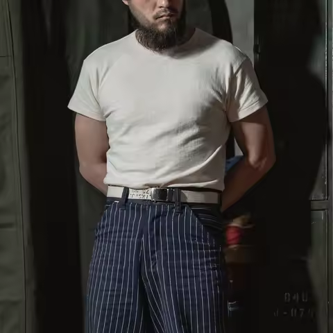 Bronson USN Crew T-Shirt Retro Military Short Sleeve Tee Vintage Sailor Clothing