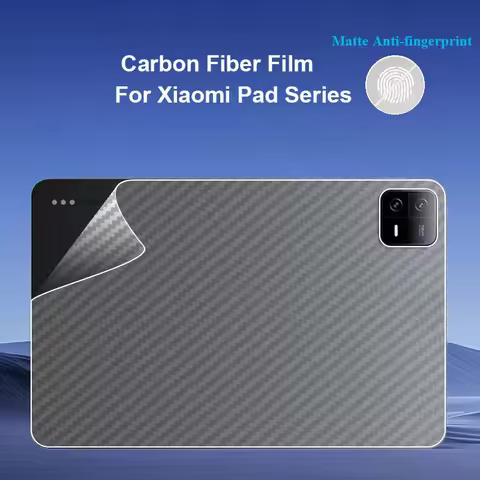 For Xiaomi Book Pad 8 7 5 6 6s Pad8 Pro 12.4 3D Carbon Fiber Rear Back Film Stiker Screen Protector 