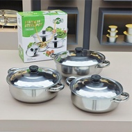 Export stainless steel cookware sets to the Philippines22/24/26cm6Soup pot set in a gift box cookwar