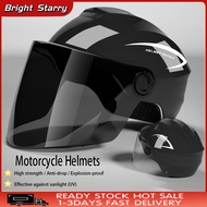 Motorcycle Helmet Half Face Visor Bicycle for Men Women Big Large Original