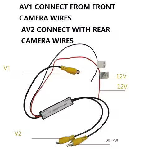 AUTO ELECTRONICS CONNECT WIRES AV 2 TO BE 1 AV IN OR AV OUT AUTO DVR RECORDER GPS WIRES PARKING CAME
