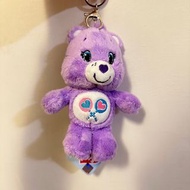 泰國 正版 Care Bears 彩虹熊 鑰匙圈 紫色 分享小熊
