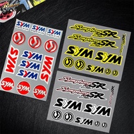 SYM Motorcycle Emblem Logo Stickers - Reflective Vinyl Decals For SYM JetX 150, Fiddle II 125, Eliza