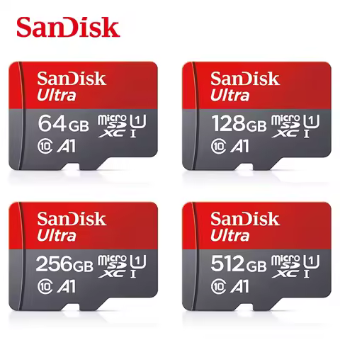 Sandisk Original Memory Card 512GB 256GB 128GB 64GB 32GB TF Micro SD Class A1-10 UHS-1 Flash Memory 