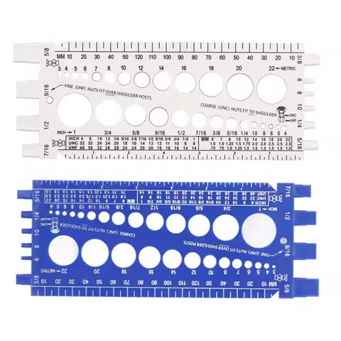 Thread Gauges for Nuts and Bolts; Thread Gauge Tester for Nuts and Bolts; M3 to M22 Metric and #4 to