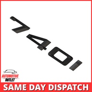 740i LETTERING REAR BOOT LID TRUNK BADGE EMBLEM FOR BMW 7 SERIES, MATT BLACK