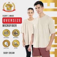 888co FlexFit Microfiber T shirt Oversize Baju Jersey Oversize Lelaki Perempuan Baby Cream