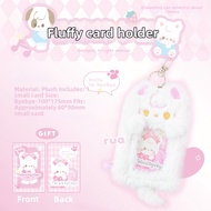 Cute Furry Transparent Card Holder