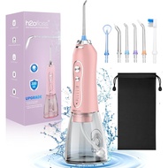h2ofloss Pink Water Flosser Teeth Pick Girls Braces Dental Oral Irrigator Portable for Travel 300ML
