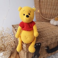 棉花毛絨小熊維尼毛絨玩具。黃色泰迪熊毛絨玩具。