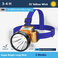 Smiling Shark TD8006 Super Bright Head Lamp 5000LM Led Headlight White Yellow Light USB Rechargeable